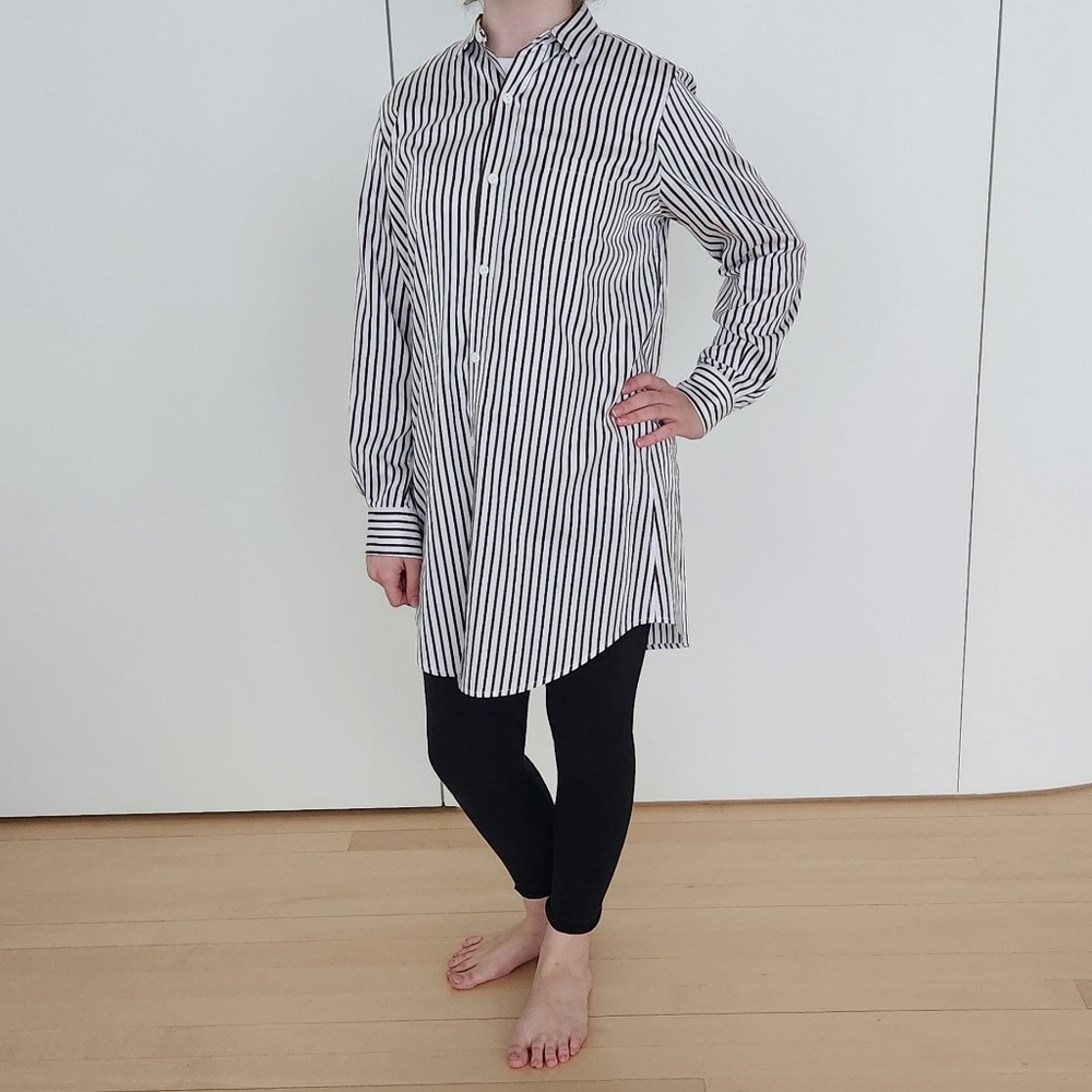 Eileen M Custom Designed Striped Button Down Tunic - image 2
